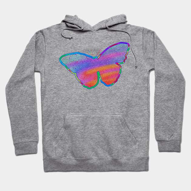 Neon butterfly Hoodie by Gavlart